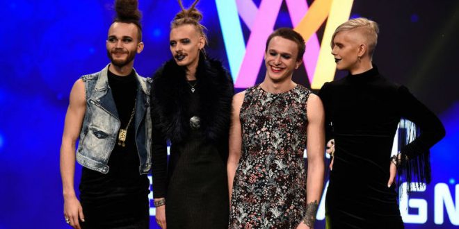 Шведы хотят отправить на «Евровидение» гламурных рокеров в платьях и на каблуках