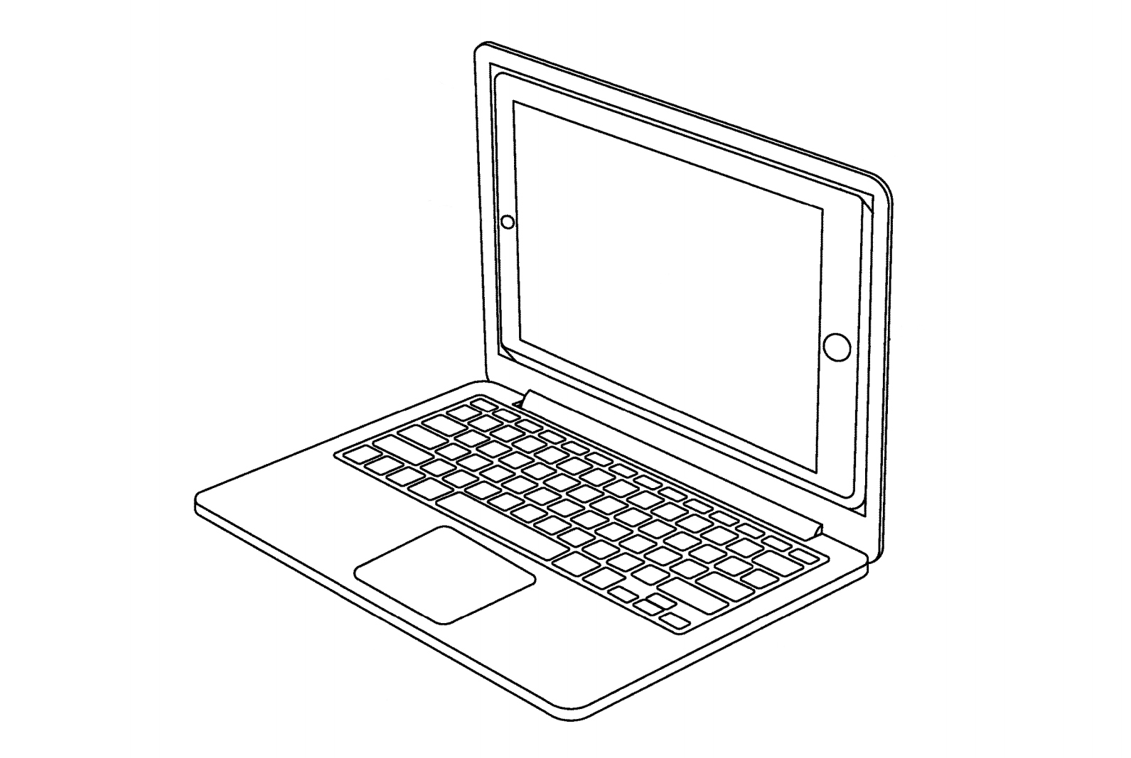 Нарисованный ноутбук